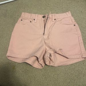pink jean shorts